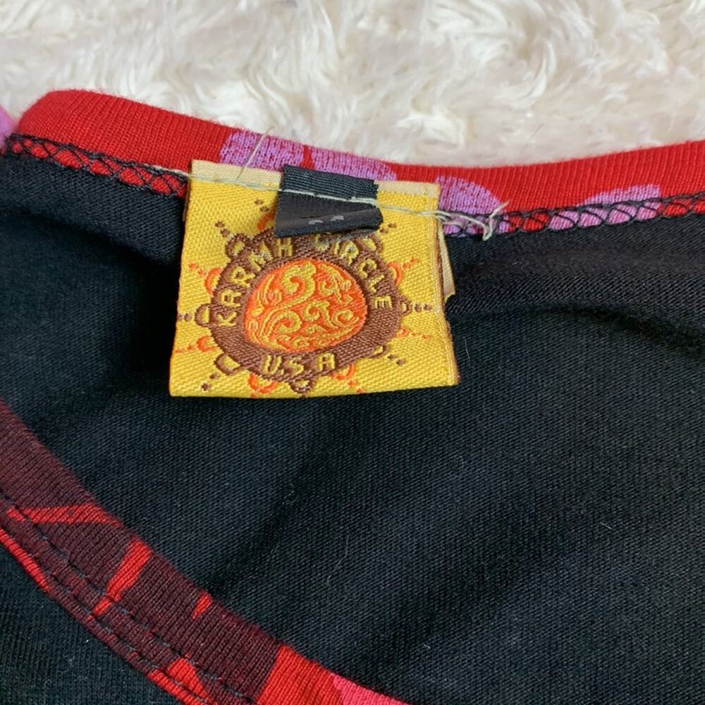 Karma Circle USA embroidered and distressed hand made mini dress, size medium - Picture 5 of 10